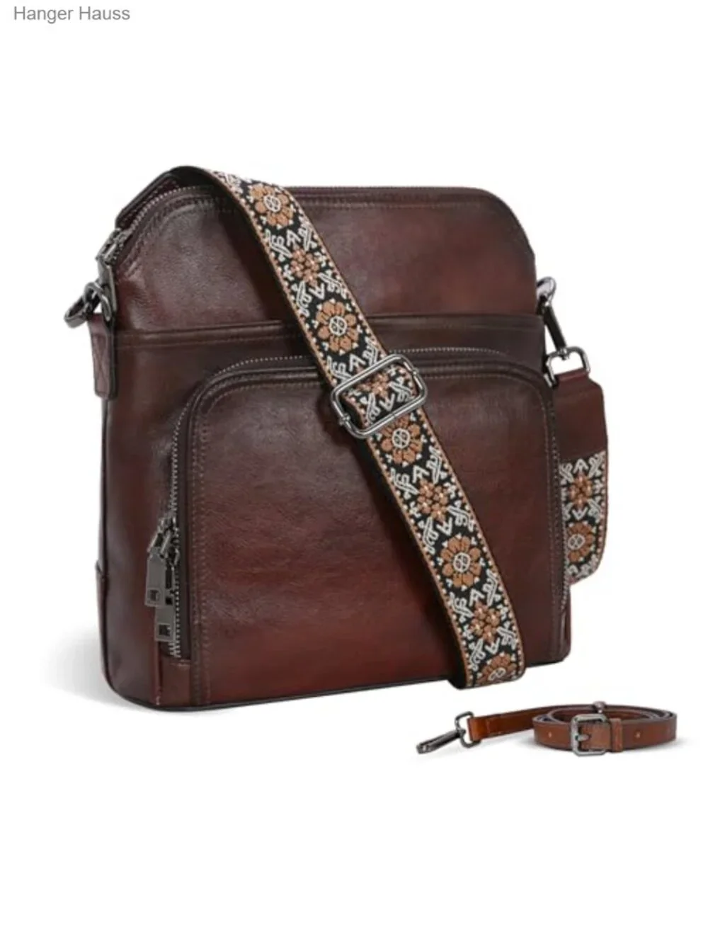 Leather Crossbody Bag Women Purse Handbag with Built in Wallet